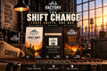 The Shift Change coffee bundle featuring First Shift, Factory House Blend, and Rusty Rails from The Old Factory Coffee Co.
